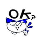 青りぼん娘（個別スタンプ：7）