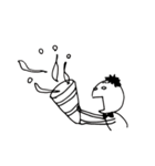 Scribble guy and his Friends（個別スタンプ：17）