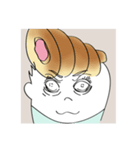 前髪コロネちゃんの日常スタンプ（個別スタンプ：40）