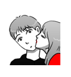 Manga couple in love 2（個別スタンプ：8）