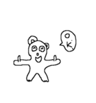 かた耳クマさん（個別スタンプ：11）
