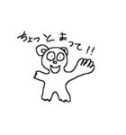 かた耳クマさん（個別スタンプ：25）