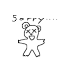 かた耳クマさん（個別スタンプ：28）