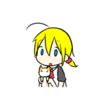 アホ毛少女（個別スタンプ：1）