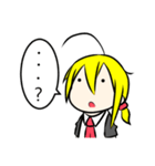 アホ毛少女（個別スタンプ：3）