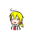 アホ毛少女（個別スタンプ：7）