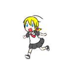 アホ毛少女（個別スタンプ：9）