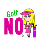 Blonde playing golf（個別スタンプ：11）