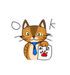 オヤジ猫ポポ係長（個別スタンプ：1）