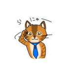 オヤジ猫ポポ係長（個別スタンプ：4）