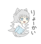 灰色オオカミ少女（個別スタンプ：40）