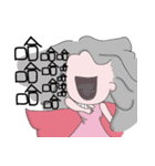 Scarf girl（個別スタンプ：8）