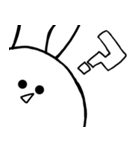 シンプルすぎるうさぎ（個別スタンプ：15）