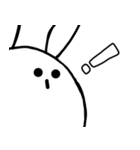 シンプルすぎるうさぎ（個別スタンプ：16）
