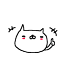 <関西弁>ゆるりとネコたち White cat（個別スタンプ：38）
