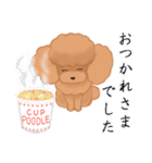 CUP POODLE プードルといろんなカップ（個別スタンプ：4）