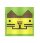 8-bit pixel カステラ猫（個別スタンプ：1）