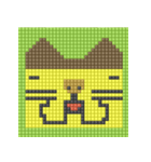 8-bit pixel カステラ猫（個別スタンプ：4）