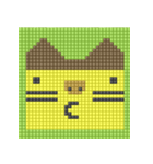 8-bit pixel カステラ猫（個別スタンプ：11）