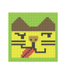 8-bit pixel カステラ猫（個別スタンプ：19）