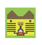 8-bit pixel カステラ猫（個別スタンプ：35）