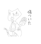 猫っぽいヒーロー風（個別スタンプ：34）