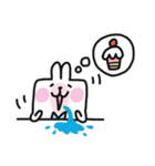 Happy bunny＆cat（個別スタンプ：38）