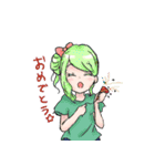 colorful girlsスタンプ（個別スタンプ：4）