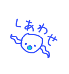 青ペンイラスト  アザラシ編（個別スタンプ：36）