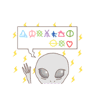 宇宙人と地球人と猫の日常（個別スタンプ：1）