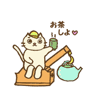 白猫クレーン車（個別スタンプ：16）