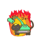 白猫クレーン車（個別スタンプ：31）