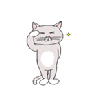 灰白 ねこはち（個別スタンプ：9）