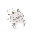 灰白 ねこはち（個別スタンプ：16）