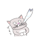 灰白 ねこはち（個別スタンプ：18）