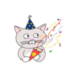灰白 ねこはち（個別スタンプ：19）