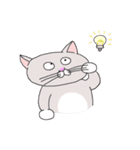 灰白 ねこはち（個別スタンプ：20）