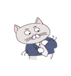 灰白 ねこはち（個別スタンプ：21）