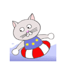 灰白 ねこはち（個別スタンプ：30）