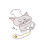 灰白 ねこはち（個別スタンプ：35）