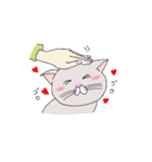 灰白 ねこはち（個別スタンプ：40）