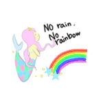 パステルカラーの人魚姫とイルカ（個別スタンプ：19）