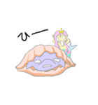 パステルカラーの人魚姫とイルカ（個別スタンプ：36）