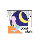 パステルカラーの人魚姫とイルカ（個別スタンプ：40）