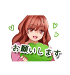 誰にでも使える！赤髪の女の子のスタンプ（個別スタンプ：13）