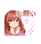 誰にでも使える！赤髪の女の子のスタンプ（個別スタンプ：16）