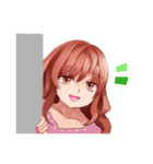 誰にでも使える！赤髪の女の子のスタンプ（個別スタンプ：21）
