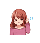 誰にでも使える！赤髪の女の子のスタンプ（個別スタンプ：28）