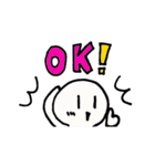 かわいいまっ白さん。（個別スタンプ：2）