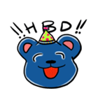 Yuppie blue bear（個別スタンプ：33）